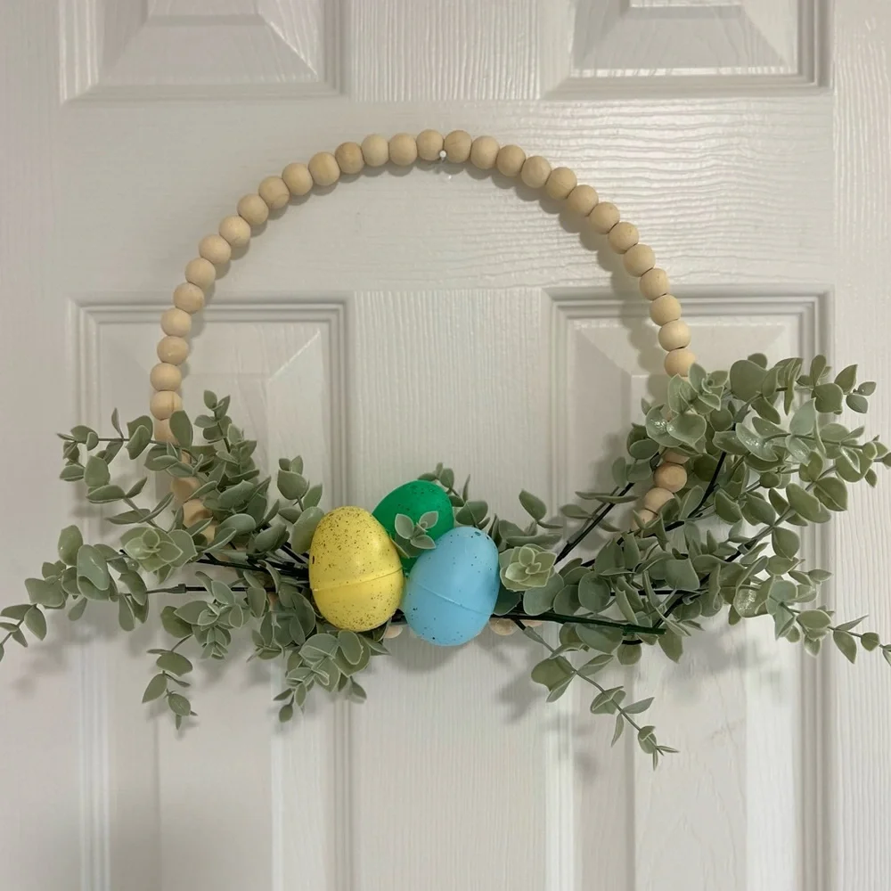 Easter Egg Wreath with Greenery